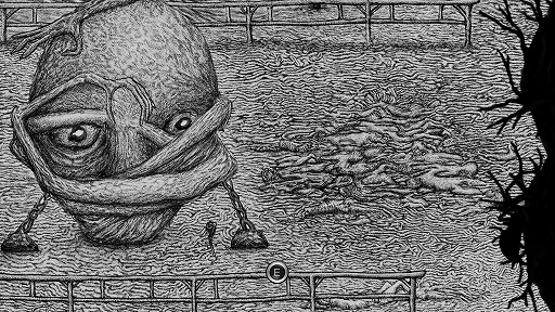 画像ギャラリー No.004のサムネイル画像 / 約18年にわたって作り込まれた100％手描きのビジュアルと，不安を煽るサウンド。狂気の2Dサイコロジカルホラー「OFFERING APP」本日発売