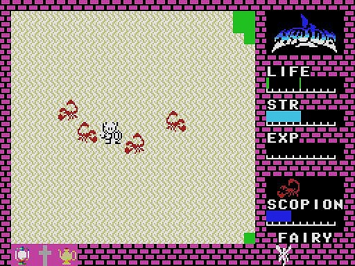 画像ギャラリー No.005のサムネイル画像 / 名作アクションRPG「ハイドライド（MSX・Win11対応版）」プロジェクトEGGで配信開始。セーブ機能や画面切り替えスクロールを搭載