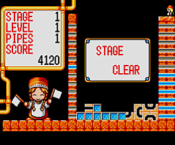 画像ギャラリー No.004のサムネイル画像 / 「ゴルビーのパイプライン大作戦(MSX2版)」,プロジェクトEGGで配信開始。パイプブロックを組み合わせてラインを作る落ちものパズル