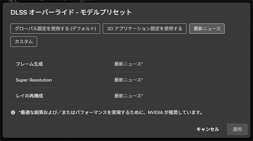 画像ギャラリー No.003のサムネイル画像 / 第2世代Transformer超解像が利用できる「DLSS 4.5」を実装した「GeForce 591.74 Driver」登場