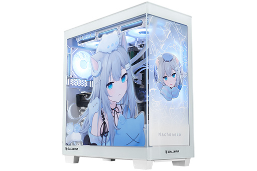 画像ギャラリー No.008のサムネイル画像 / ピラーレス筐体で特別イラストが映えるVTuber「Nachoneko」さんコラボPCがGALLERIAから発売に