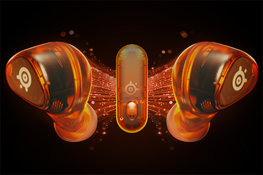 画像ギャラリー No.003のサムネイル画像 / 半透明オレンジが目を惹く完全ワイヤレスイヤフォン「Arctis GameBuds Glorange」が1000台限定で国内発売決定