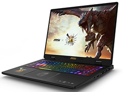 天板でリオレウスが吠える! 「モンハン」20周年コラボモデルのゲーマー向けノートPCがMSIから