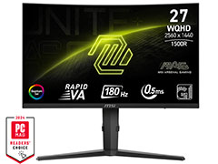 量子ドットVA液晶パネル採用の湾曲型ゲーマー向けディスプレイがMSIから登場