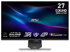 4K/160HzとフルHD/320Hzを切り替えられるMini LED液晶パネルを採用したゲーマー向けディスプレイがMSIから発売に