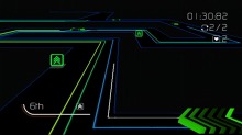 画像集#004のサムネイル/Wiiウェア「ライトストリーム」の配信が本日スタート。闇に浮かぶ7色のラインがゴールを目指して疾走するレースゲーム