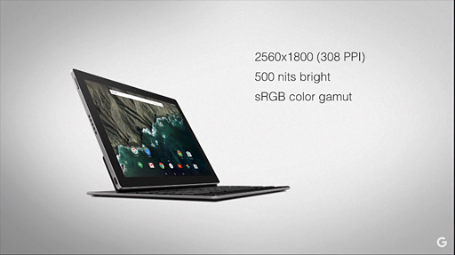 画像ギャラリー No.005のサムネイル画像 / Google，Android 6.0搭載の新型タブレット「Pixel C」。解像度2560×1800ドットの10.2インチ液晶搭載で499ドルから