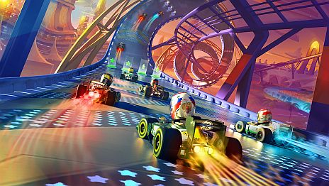 画像集#003のサムネイル/「F1 RACE STARS」発売日が12月13日に決定。デフォルメされたマシンがポップな街を走るスクリーンショットのほか,メインビジュアルや特徴も明らかに