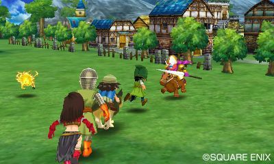 画像集#001のサムネイル/3DS版「ドラゴンクエストVII エデンの戦士たち」はシンボルエンカウント方式。奥行きのある背景や豪快なモンスターアクション,強敵の存在が明らかに