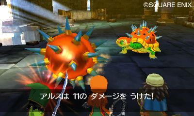 画像集#006のサムネイル/3DS版「ドラゴンクエストVII エデンの戦士たち」はシンボルエンカウント方式。奥行きのある背景や豪快なモンスターアクション,強敵の存在が明らかに