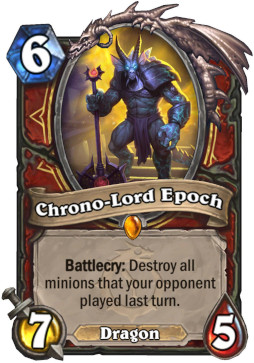 画像ギャラリー No.001のサムネイル画像 / 「ハースストーン」，次期拡張版「タイムウェイの旅人たち」のウォリアー用レジェンドミニオン「時空王エポック」を4Gamer独占公開