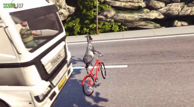 Goat Simulator 1.1 patch early footage - BICYCLE