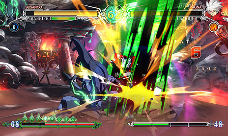 画像集 No.014のサムネイル画像 / コンシューマ機版「BLAZBLUE CENTRALFICTION」,ストーリーモードクリアなどで解放されるプレイアブルキャラ「スサノオ」の情報が公開