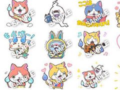 デフォルメされた姿が可愛らしい。レベルファイブ,新作LINEスタンプ「妖怪ウォッチ ゆるかわアニメスタンプ」の配信を本日開始