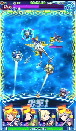 画像ギャラリー No.034のサムネイル画像 / 活きのいい宇宙魚に候補生＆守護神が挑む。「ソラとウミのアイダ」のバトルシステムを紹介