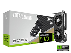 コンパクトな2連ファンクーラーを採用したZOTAC製GeForce RTX 5070/5060 Ti搭載カードが発売に
