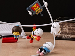 「UNDERTALE」のサンズやパピルス,ニンゲン,メタトン,うざいイヌのケーブルマスコットがガシャポンで登場。3月5日に予約販売開始