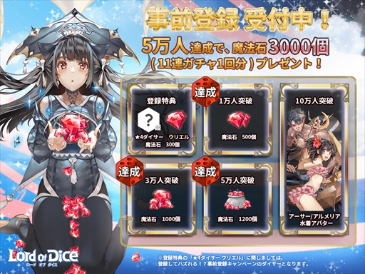 画像ギャラリー No.002のサムネイル画像 / 「ロードオブダイス」，事前登録者数が7万人を突破。ゲーム内情報第2弾を公開