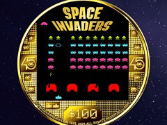 「スペースインベーダー45周年 公式記念プルーフ金貨」販売開始。発行枚数は100点,テーブル筐体をイメージしたディスプレイケース付属