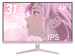 4K/144Hz表示対応で税込9万5000円の31.5型ディスプレイがPixioから登場