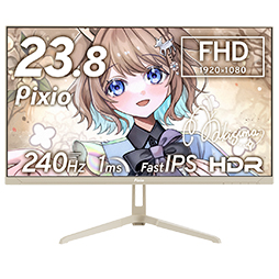 画像ギャラリー No.009のサムネイル画像 / 人気VTuber 8人をイメージした8色カラバリの240Hz表示対応23.8型液晶ディスプレイがPixioから発売に