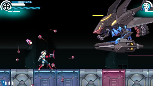 画像ギャラリー No.006のサムネイル画像 / 「白き鋼鉄のX THE OUT OF GUNVOLT」は様々なシステムを使い,希望の歌姫と共に戦う,厨二感満載の横スクロールアクションだ