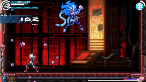 画像ギャラリー No.029のサムネイル画像 / 「白き鋼鉄のX THE OUT OF GUNVOLT」は様々なシステムを使い,希望の歌姫と共に戦う,厨二感満載の横スクロールアクションだ