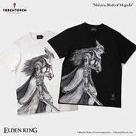画像ギャラリー No.001のサムネイル画像 / 瀧川虚至氏による描き下ろしのマレニアがデザインされた「ELDEN RING」×TORCH TORCHコラボTシャツ2種(各2色)が本日発売
