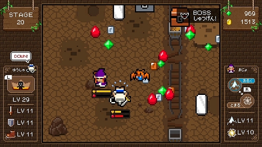 画像ギャラリー No.002のサムネイル画像 / “8Bitテイスト”アクションゲーム「魔女と勇者II」のNintendo Switch版が本日配信