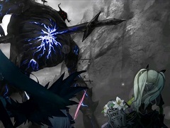 「巨神と誓女」を先行プレイ。プレイヤーが考察して作り上げる物語,モノクロームの世界とカラフルな少女のビジュアルが魅力のブラウザ用RPG
