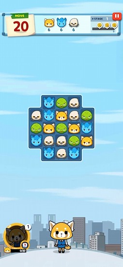 画像ギャラリー No.003のサムネイル画像 / サンリオのキャラを題材にしたマッチ3パズル「アグレッシブ烈子」を紹介する「(ほぼ)日刊スマホゲーム通信」第2393回