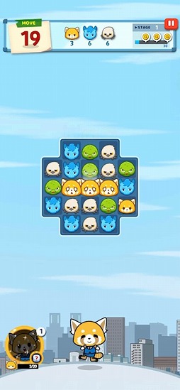 画像ギャラリー No.004のサムネイル画像 / サンリオのキャラを題材にしたマッチ3パズル「アグレッシブ烈子」を紹介する「(ほぼ)日刊スマホゲーム通信」第2393回