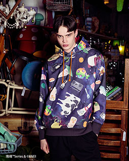 画像ギャラリー No.011のサムネイル画像 / ファッションブランド「CUNE」がゲーム「ことばのパズルもじぴったん」「塊魂」とコラボ。ポップなデザインのTシャツやパーカーを展開