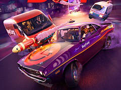 Switch用DLソフト「ドライブ バイ」が4月1日に配信。ライバルの邪魔をして,より多くの荷物を配達するアクションレースゲーム