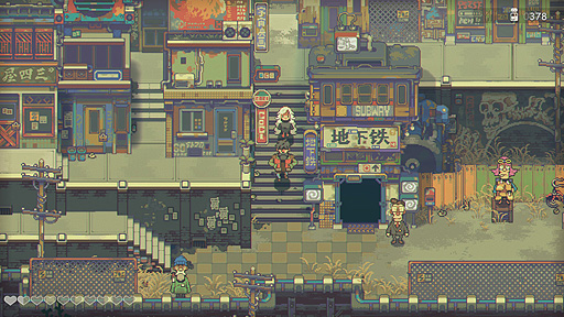 画像集#002のサムネイル/アクションADV「Eastward」(PC/Switch)の配信が本日スタート。崩壊しつつある世界を美しいピクセルアートで表現した一作