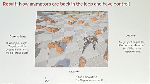 画像ギャラリー No.019のサムネイル画像 / 「ARC Raiders」，巨大多脚ロボットに「歩き方」を教える方法。物理シミュレーション×機械学習による開発事例［GDC 2026］