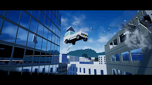 画像ギャラリー No.001のサムネイル画像 / 軽トラで崩壊する日本を突っ走り，未知の生命体や巨大ヒグマをぶちのめす「ドライブクレイジー」のSteamストアページ公開