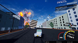 画像ギャラリー No.004のサムネイル画像 / 軽トラで崩壊する日本を突っ走り，未知の生命体や巨大ヒグマをぶちのめす「ドライブクレイジー」のSteamストアページ公開