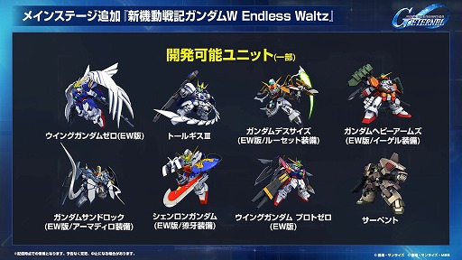 画像ギャラリー No.012のサムネイル画像 / 「Gジェネ エターナル」1周年記念ガシャの詳細が公開。ウイングガンダムゼロ（EW版）は攻撃型，ダブルオーライザーは耐久型で登場