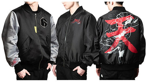 画像ギャラリー No.003のサムネイル画像 / 「スト6」ジュリ,豪鬼の2WAYブルゾン,予約販売を開始。表面は落ち着いた日常使い用,裏面はインパクト重視の大胆なデザイン