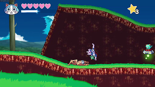 画像ギャラリー No.006のサムネイル画像 / “筋肉×猫”なアニメ調2Dプラットフォーマー「KinnikuNeko」のSteamストアページがオープン。ムキムキの身体を持つ猫がエイリアンと戦う