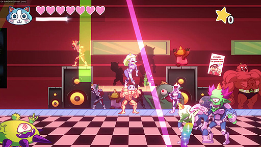 画像ギャラリー No.007のサムネイル画像 / “筋肉×猫”なアニメ調2Dプラットフォーマー「KinnikuNeko」のSteamストアページがオープン。ムキムキの身体を持つ猫がエイリアンと戦う