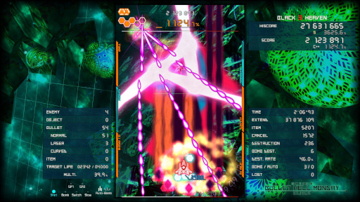 画像ギャラリー No.003のサムネイル画像 / 高難度弾幕STG「弾幕月曜日黒」，PC（Steam）版を本日発売。“ホーミングレーザー”など6種類のスペシャルウェポンが特徴