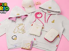 ピーチ姫をテーマにしたグッズをNintendo TOKYOなどで発売。ホワイトとピンクの上品&キュートなデザイン