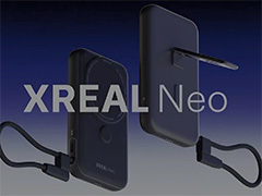Switch2の映像をサングラス型ディスプレイに表示する変換アダプタ兼バッテリー「XREAL Neo」は,2025年9月発売を目指して開発中