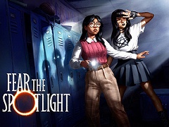 クラシックなグラフィックスのホラーゲーム「Fear the Spotlight」をプレイ。放課後の学校で起こる怪奇現象と,過去にあった悲劇の真相に迫る