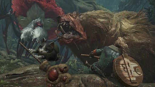 画像ギャラリー No.002のサムネイル画像 / 「モンハンワイルズ」イベントクエスト「痺れる森の野獣」「暴れん坊、ここに極まれり」を配信開始。片手剣「ねこ？ぱんち」を作成可能