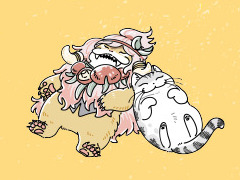 「モンハンワイルズ」とコミックエッセイ「夜は猫といっしょ」のコラボ商品がカプくじオンラインで発売