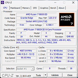 画像ギャラリー No.008のサムネイル画像 / 最強のゲーマー向けCPUを継承する新型CPU「Ryzen 7 9850X3D」の実力を検証。高性能ではあるが，既存製品とのゲーム性能は大差がない