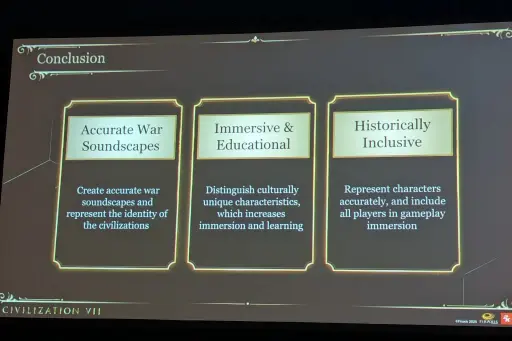 画像ギャラリー No.005のサムネイル画像 / 「シヴィライゼーション VII」が目指した“音の真正性”とは？ オーディオチームの面々がその舞台裏を語る［GDC 2026］